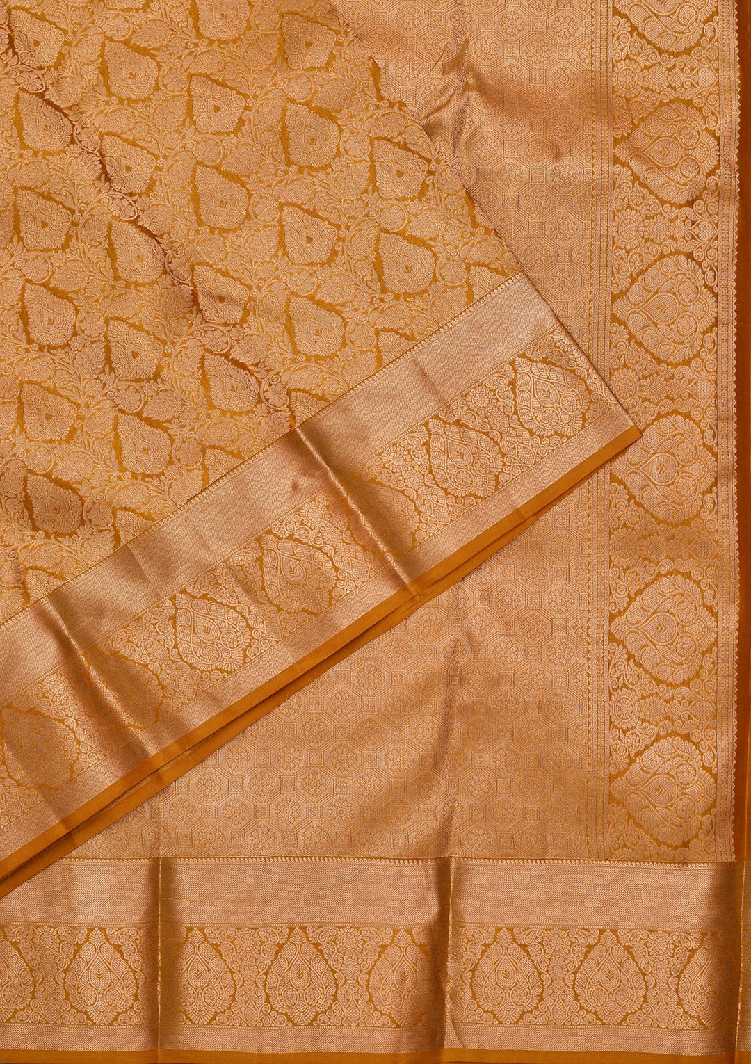 Mustard Zariwork Pure Silk Saree