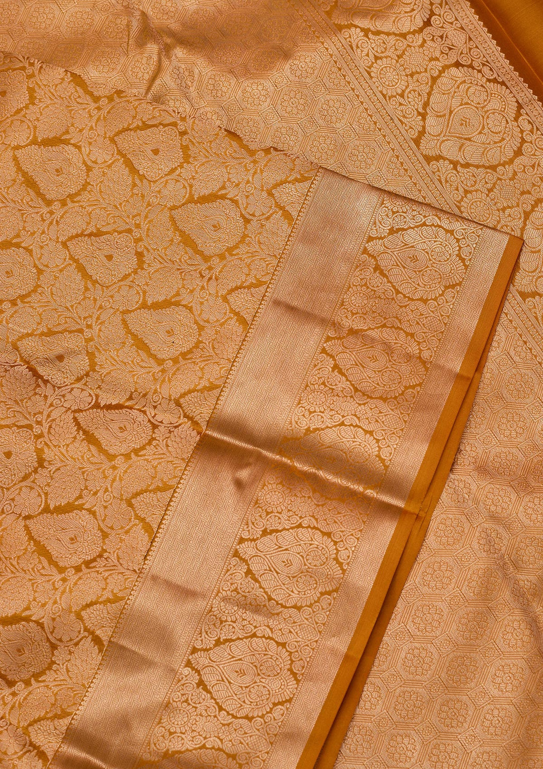 Mustard Zariwork Pure Silk Saree