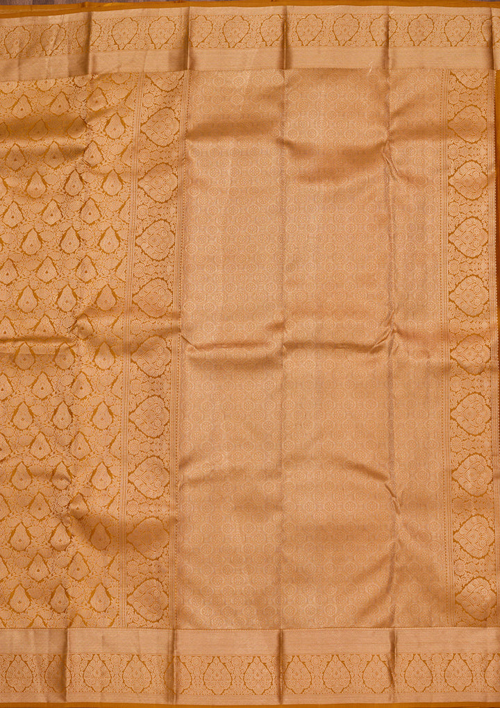 Mustard Zariwork Pure Silk Saree
