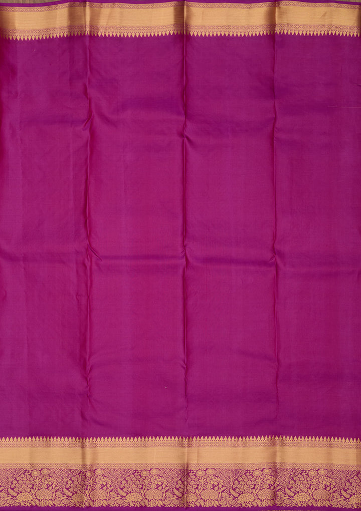 Purple Zariwork Pure Silk Saree