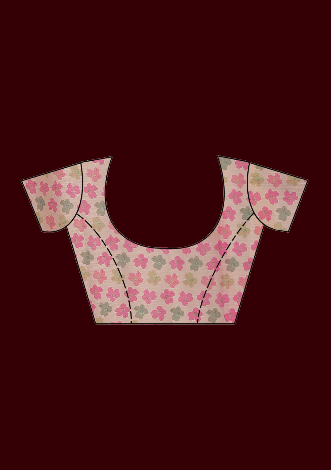 Cream Cutdana Chiffon Saree