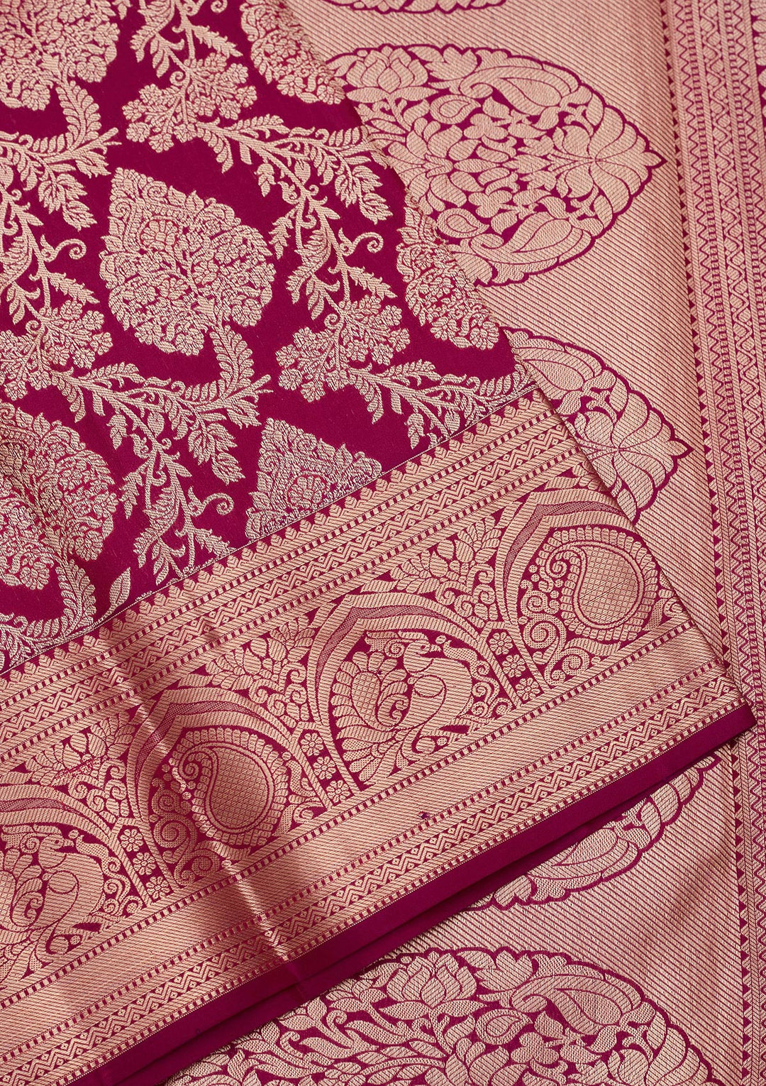 Purple Zariwork Pure Silk Saree