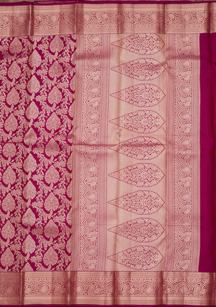 Purple Zariwork Pure Silk Saree