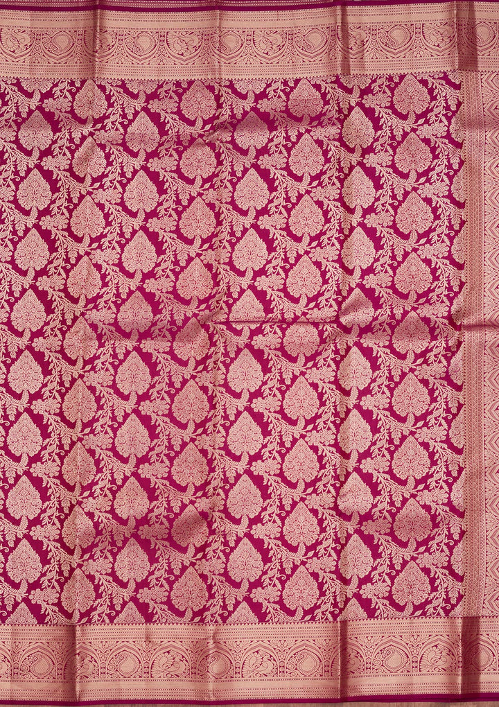Purple Zariwork Pure Silk Saree