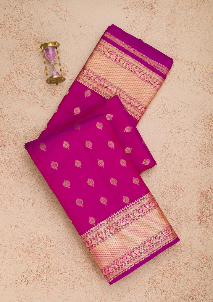 Purple Zariwork Pure Silk Saree