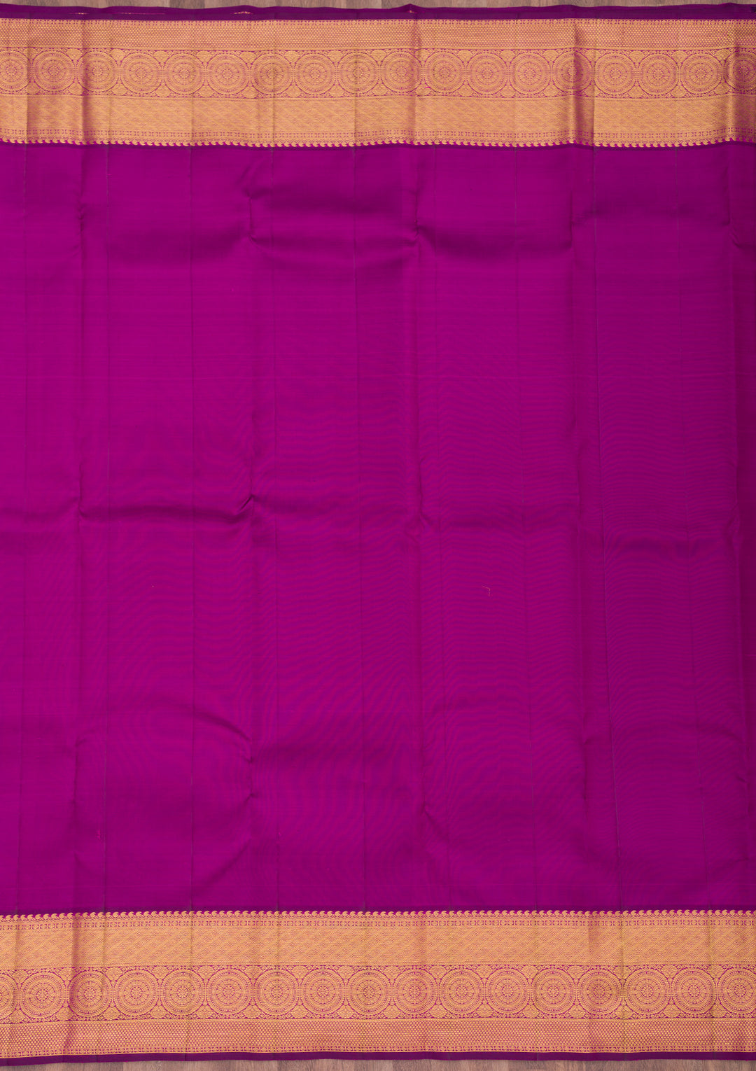 Rani Pink Silk Buti Gold Zariwork Saree With Matching Blouse Piece