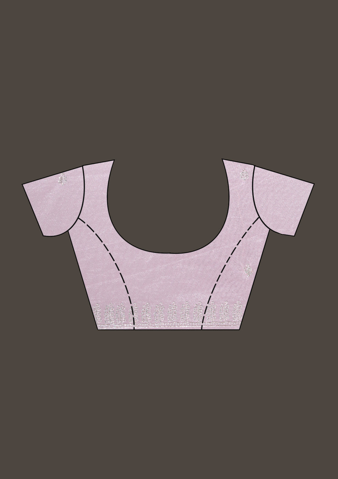 Baby Pink Organza Cutwork Saree With Matching Blouse Piece
