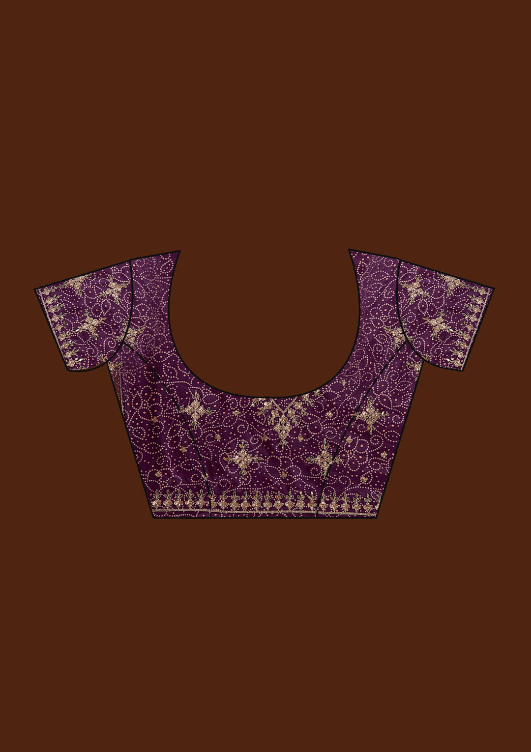 Light Lavender Tissue Gotapatti Saree With Matching Blouse Piece