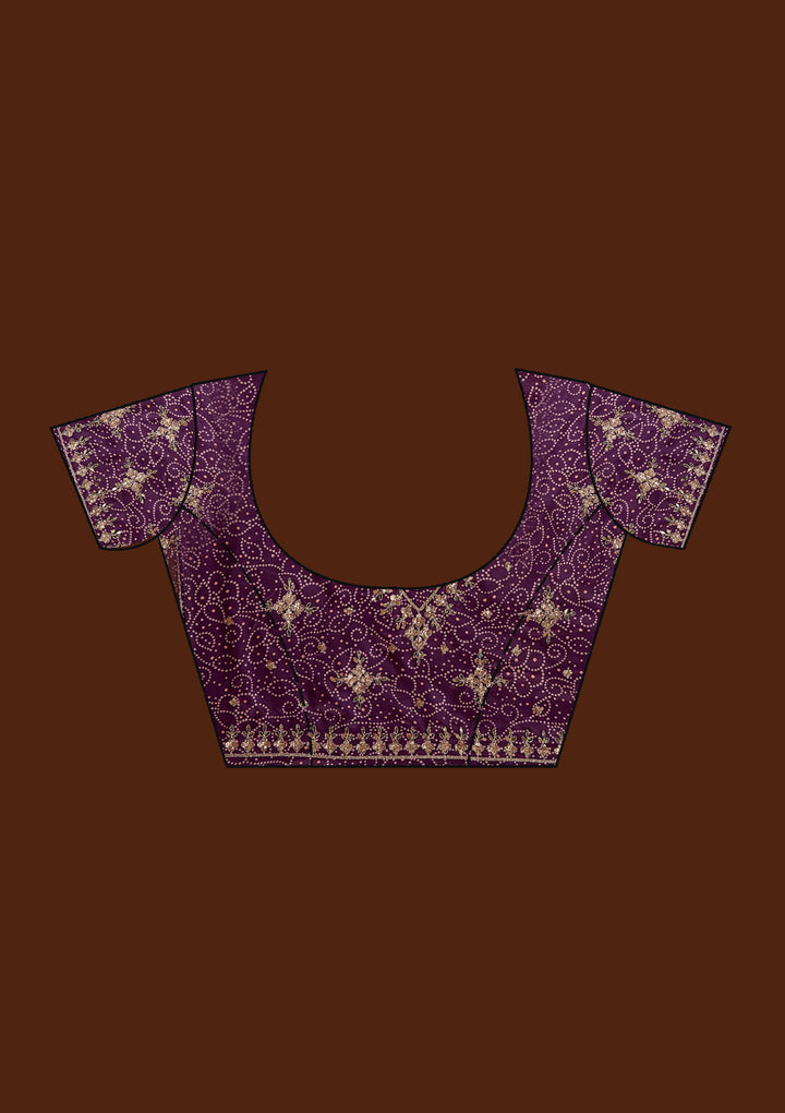 Light Lavender Tissue Gotapatti Saree With Matching Blouse Piece