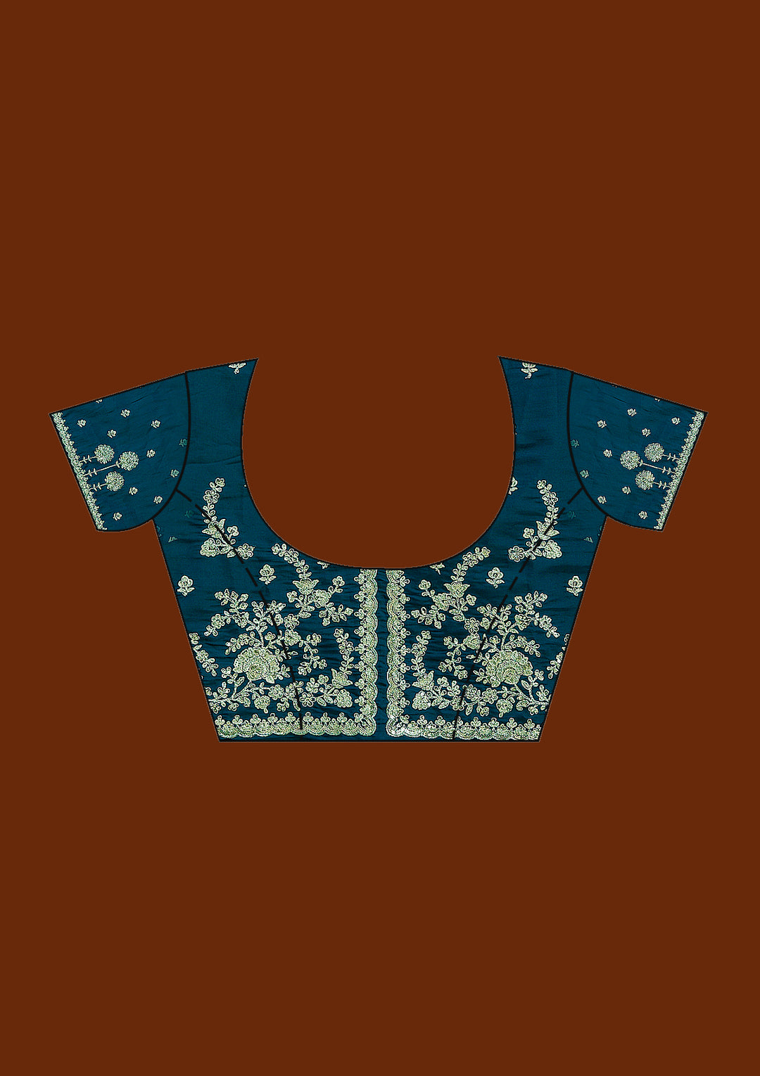 Sea Green Cording Tissue Saree