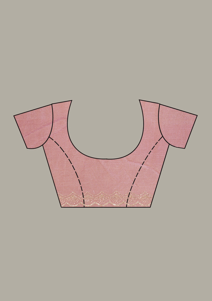 Lavender Stonework (Gold) Tissue Saree