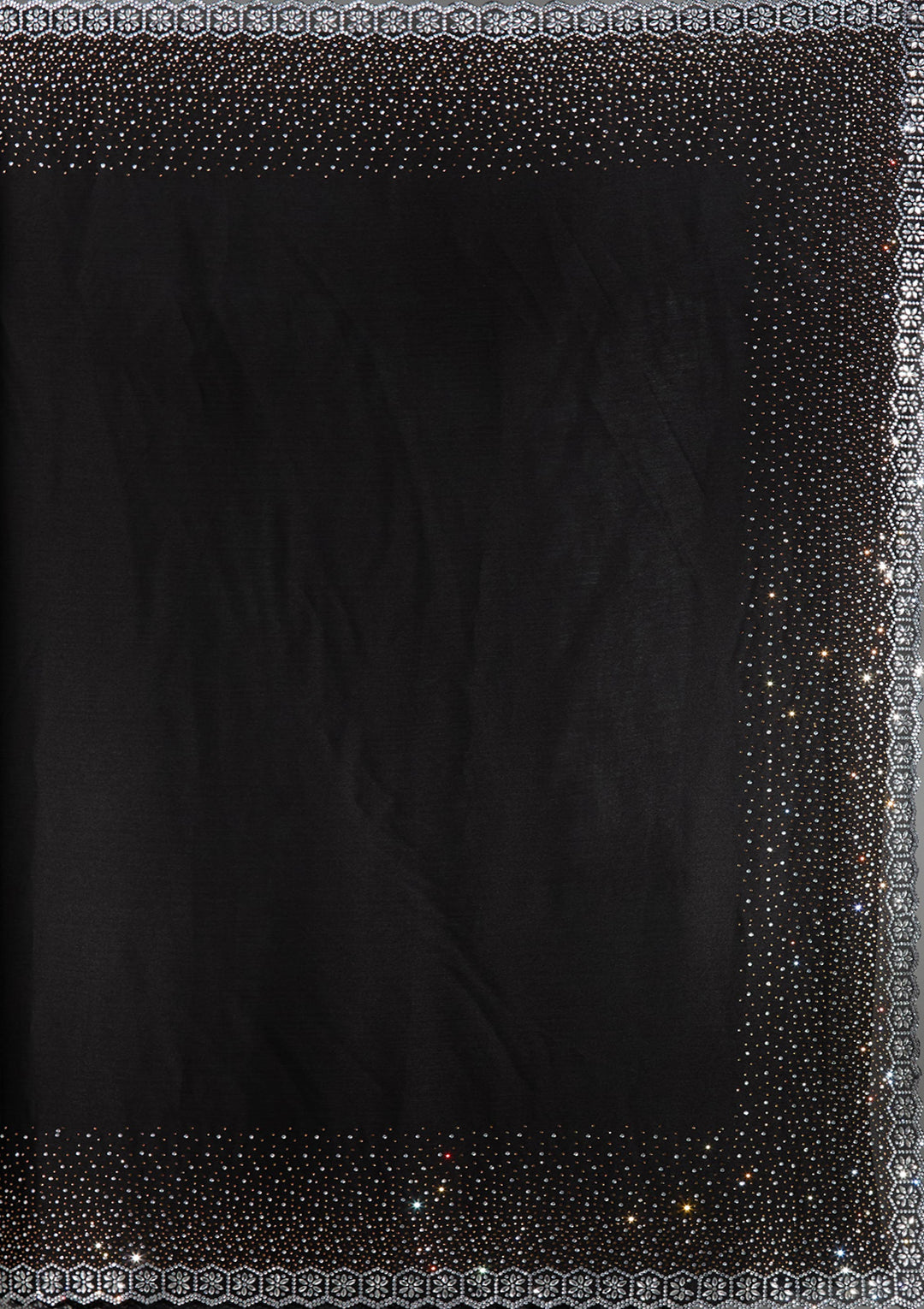 Black Stonework Chiffon Saree