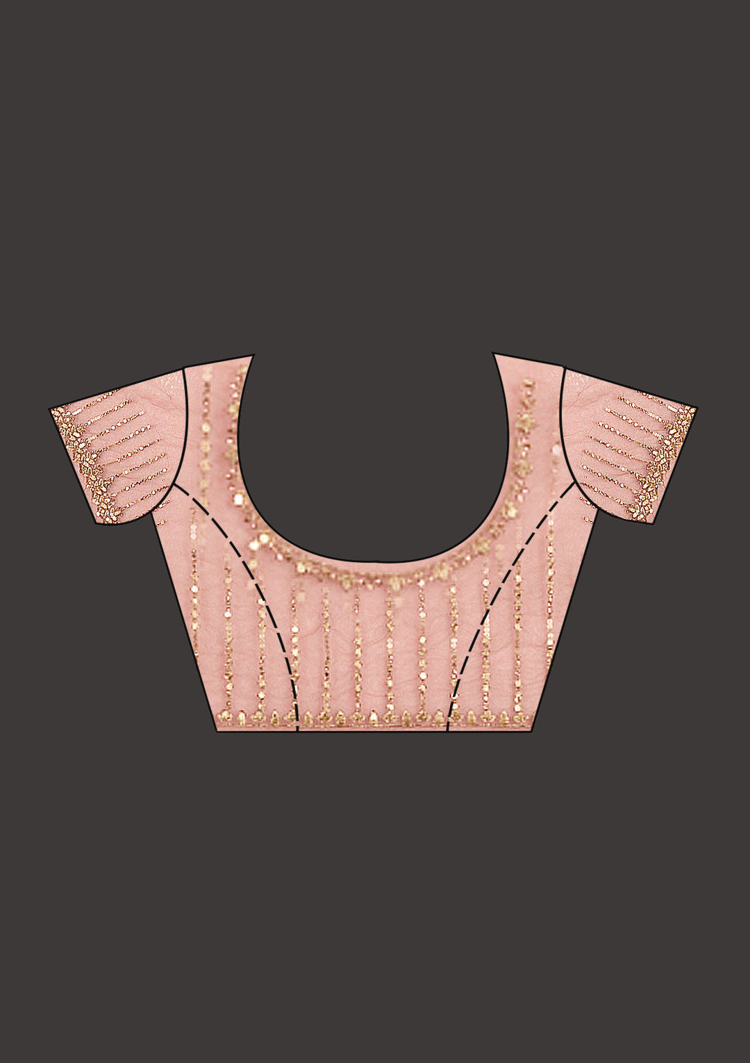 Pink Net Silver Stonework Saree With Matching Blouse Piece