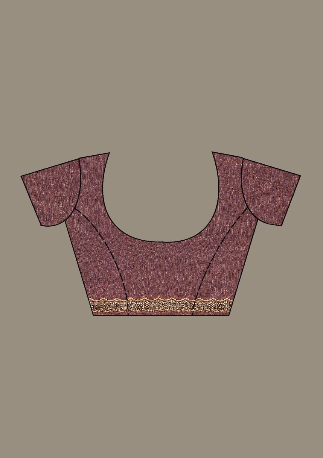 Copper Kashmiri Tissue Saree