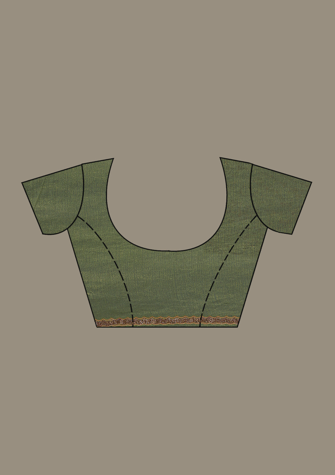 Green Kashmiri Tissue Saree