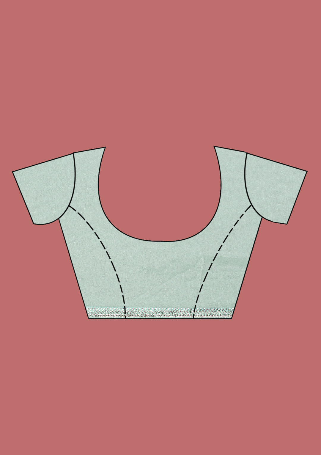 Pista Green Zariwork (Gold) Chinon Saree