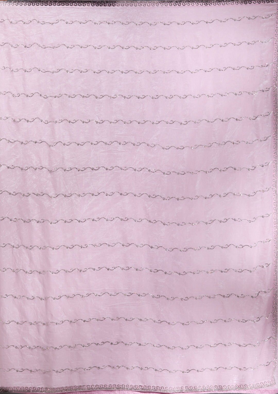 Onion Pink Tissue Gold Zariwork Saree With Matching Blouse Piece