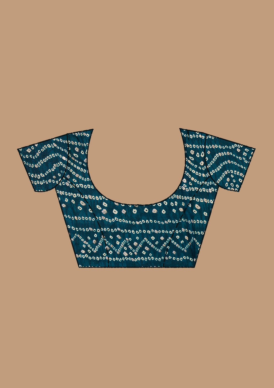 Sea Green Printed Satin Saree