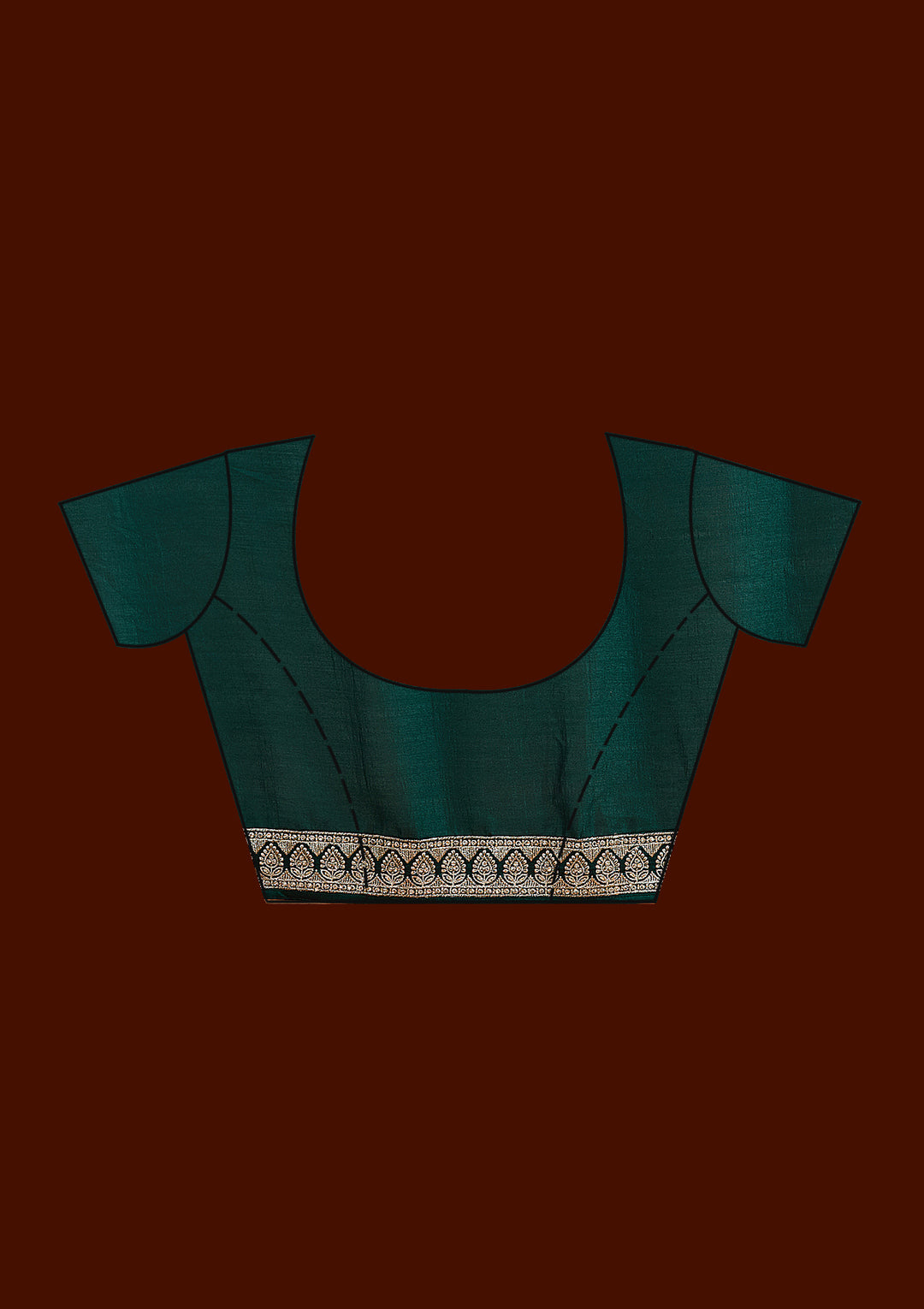 Bottle Green Zariwork (Silver) Soft Raw Silk Saree