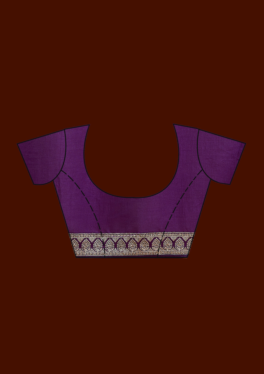 Purple Zariwork (Silver) Soft Raw Silk Saree