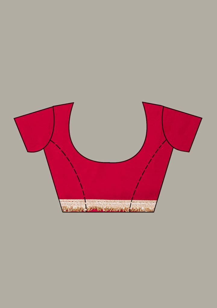 Maroon Zariwork Tissue Saree