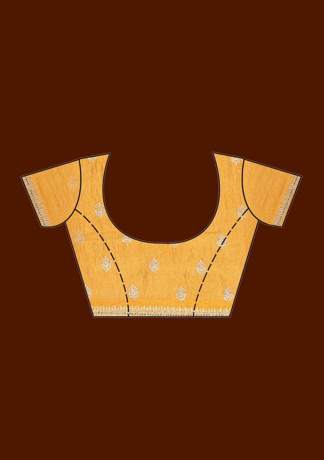 Mustard Zariwork (Gold) Soft Raw Silk Saree