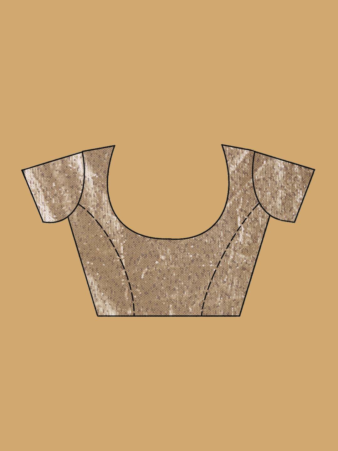 Beige Sequins Georgette Saree