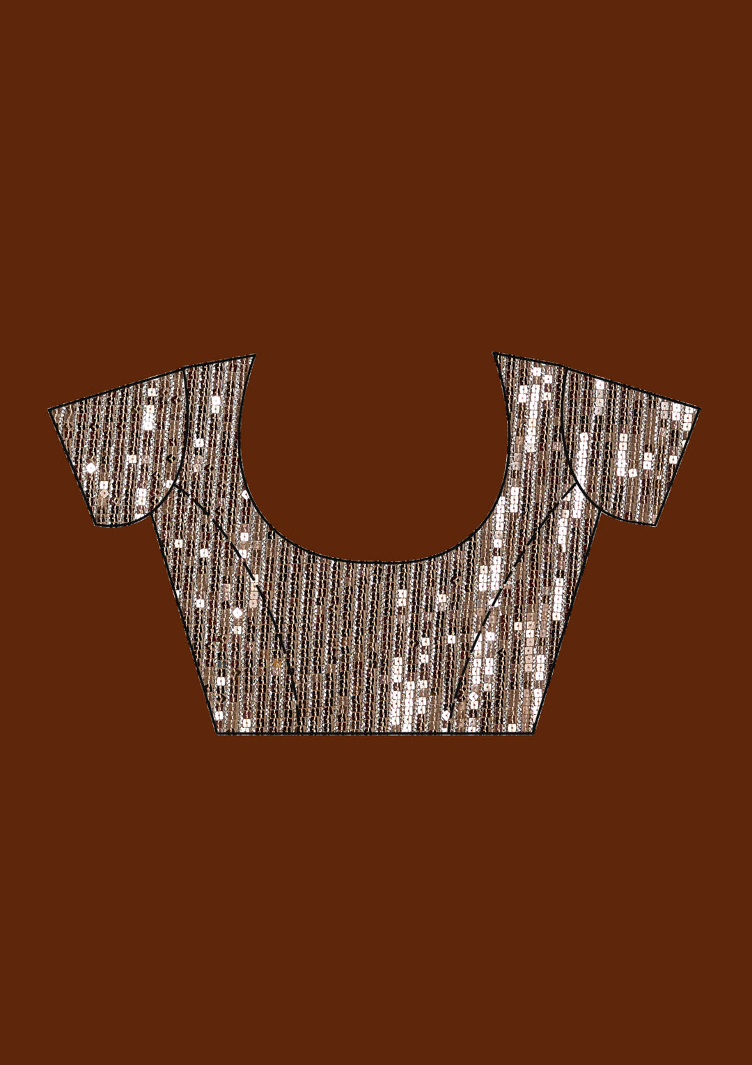 Beige Sequins Georgette Saree