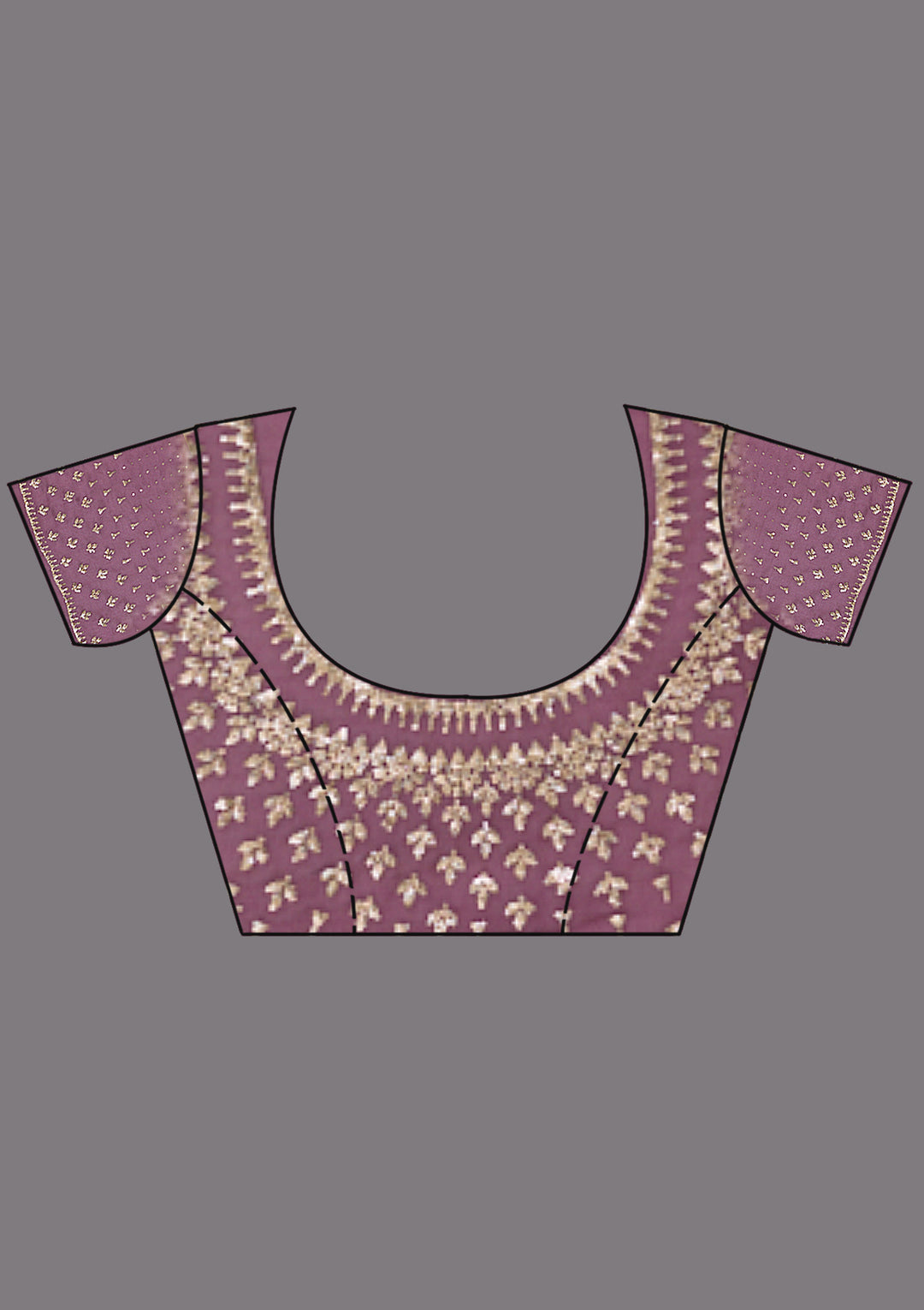 Pink Tissue Gold Stonework Saree With Matching Blouse Piece