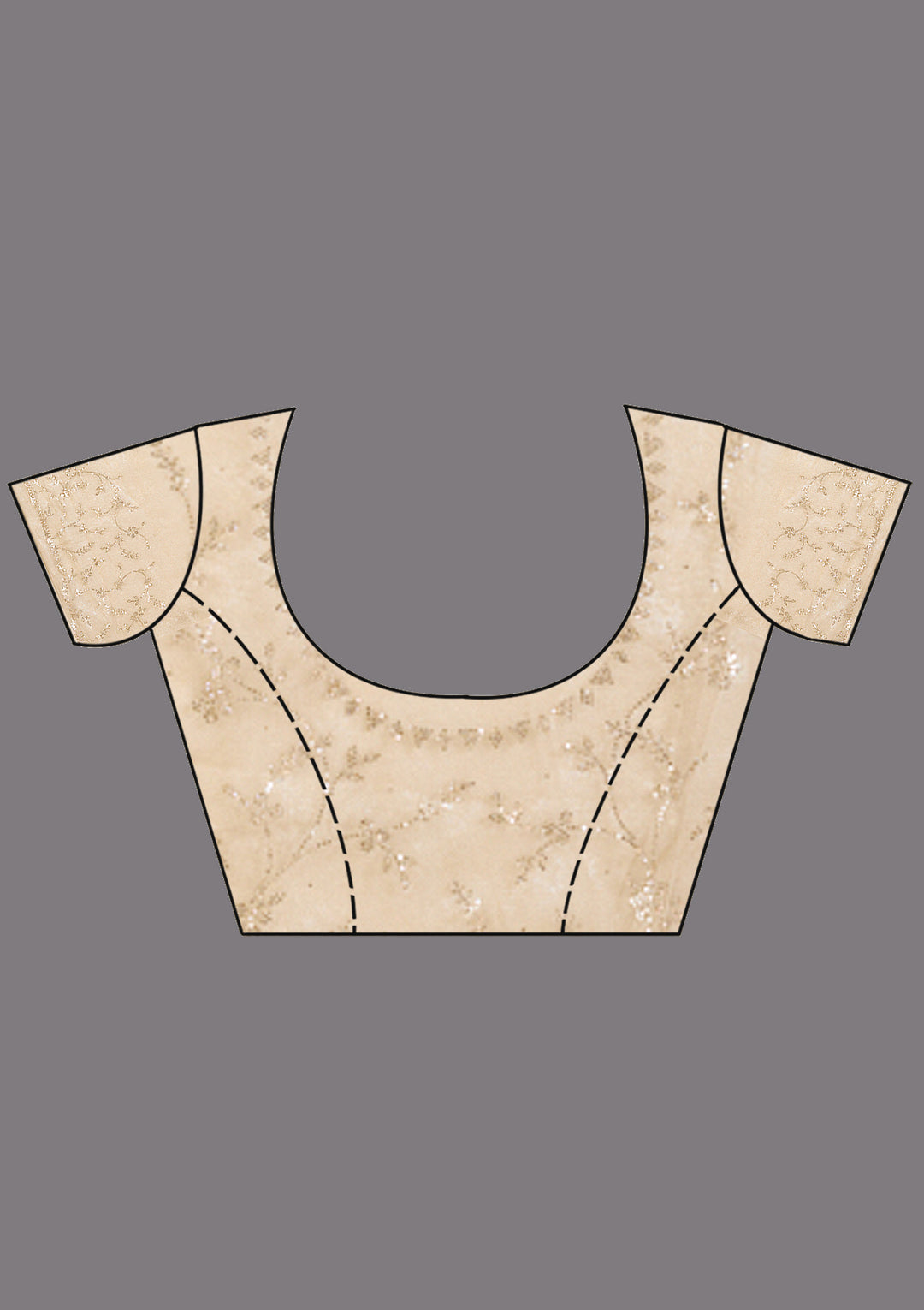 Gold Tissue Gold Stonework Saree With Matching Blouse Piece