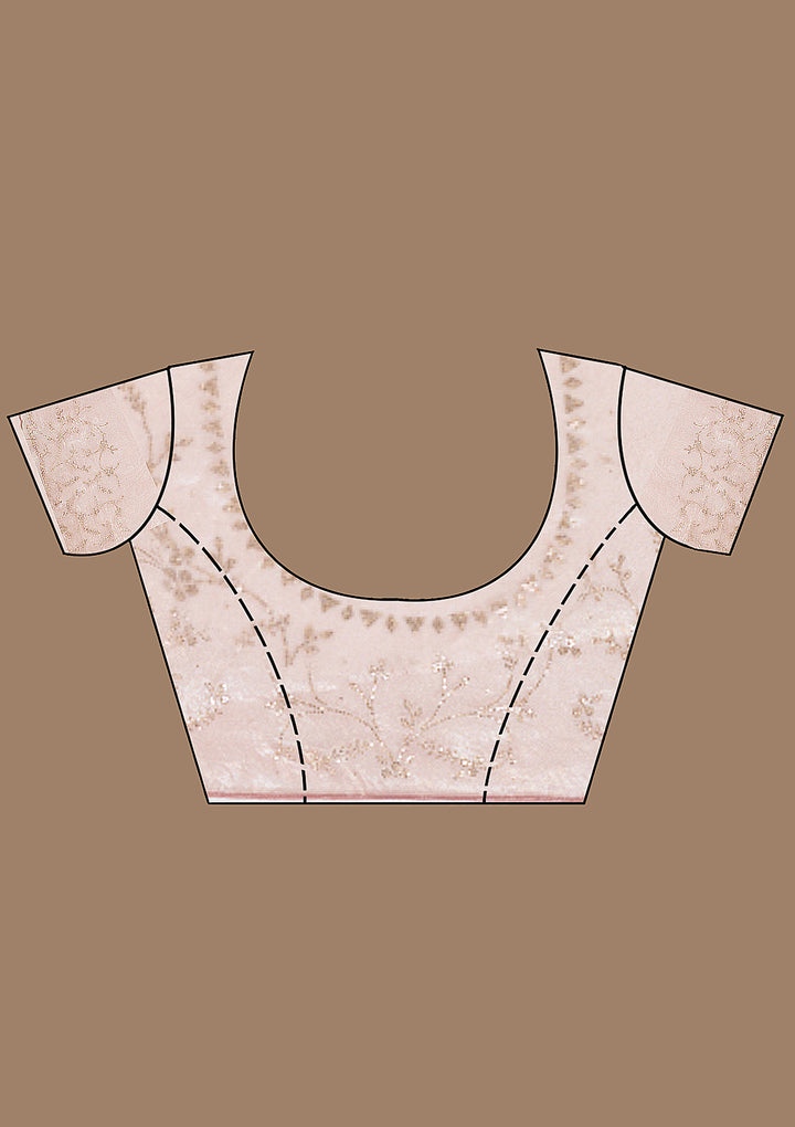 Mauve Stonework (Gold) Tissue Saree