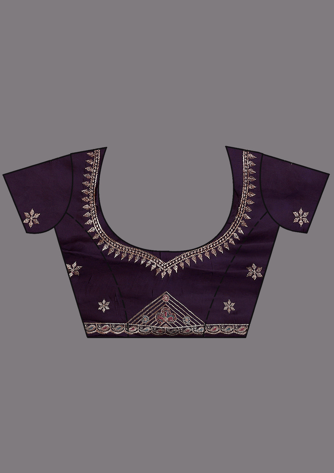 Purple Tissue Gold Stonework Saree With Matching Blouse Piece