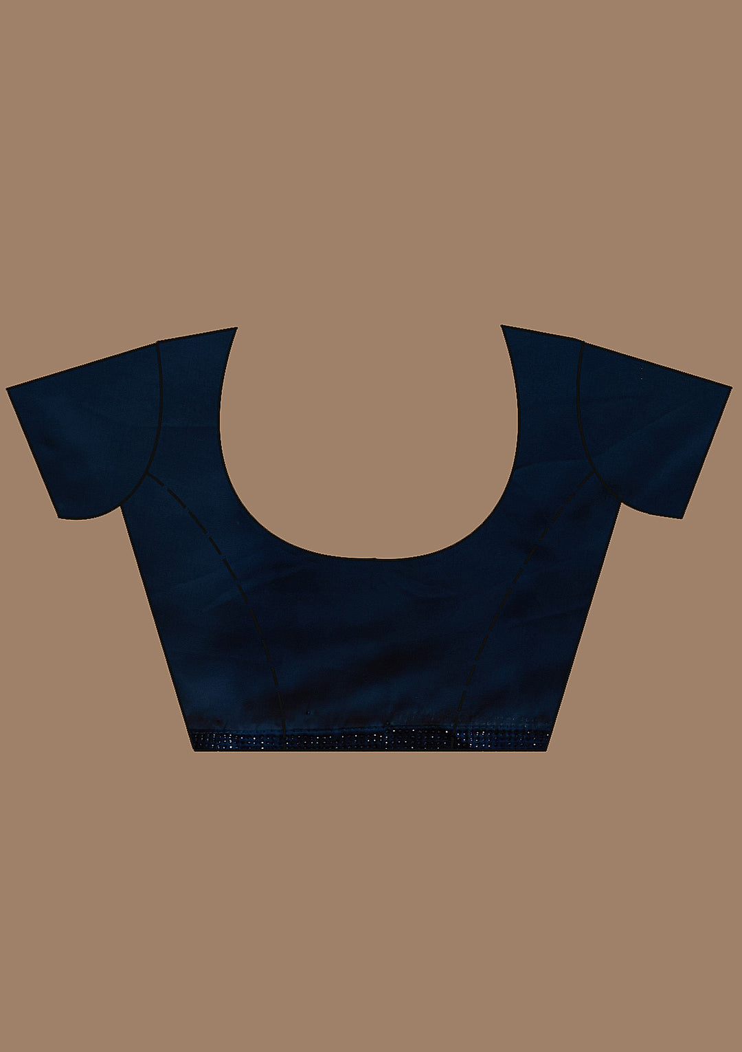 Navy Blue Stonework (Silver) Organza Saree