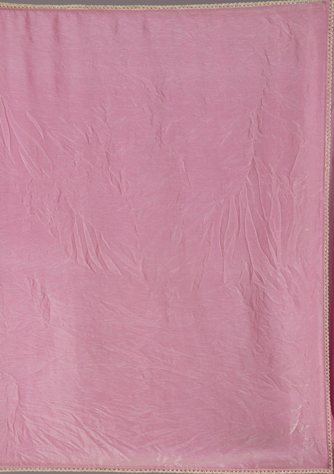 Onion Pink Organza Sequins Saree With Matching Blouse Piece