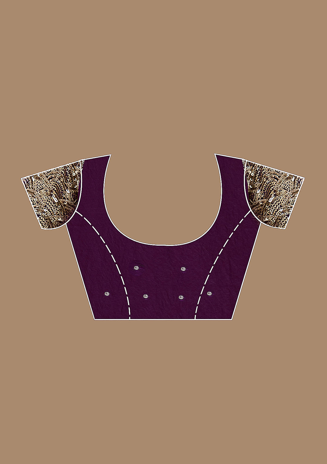 Purple Sequins Tissue Saree