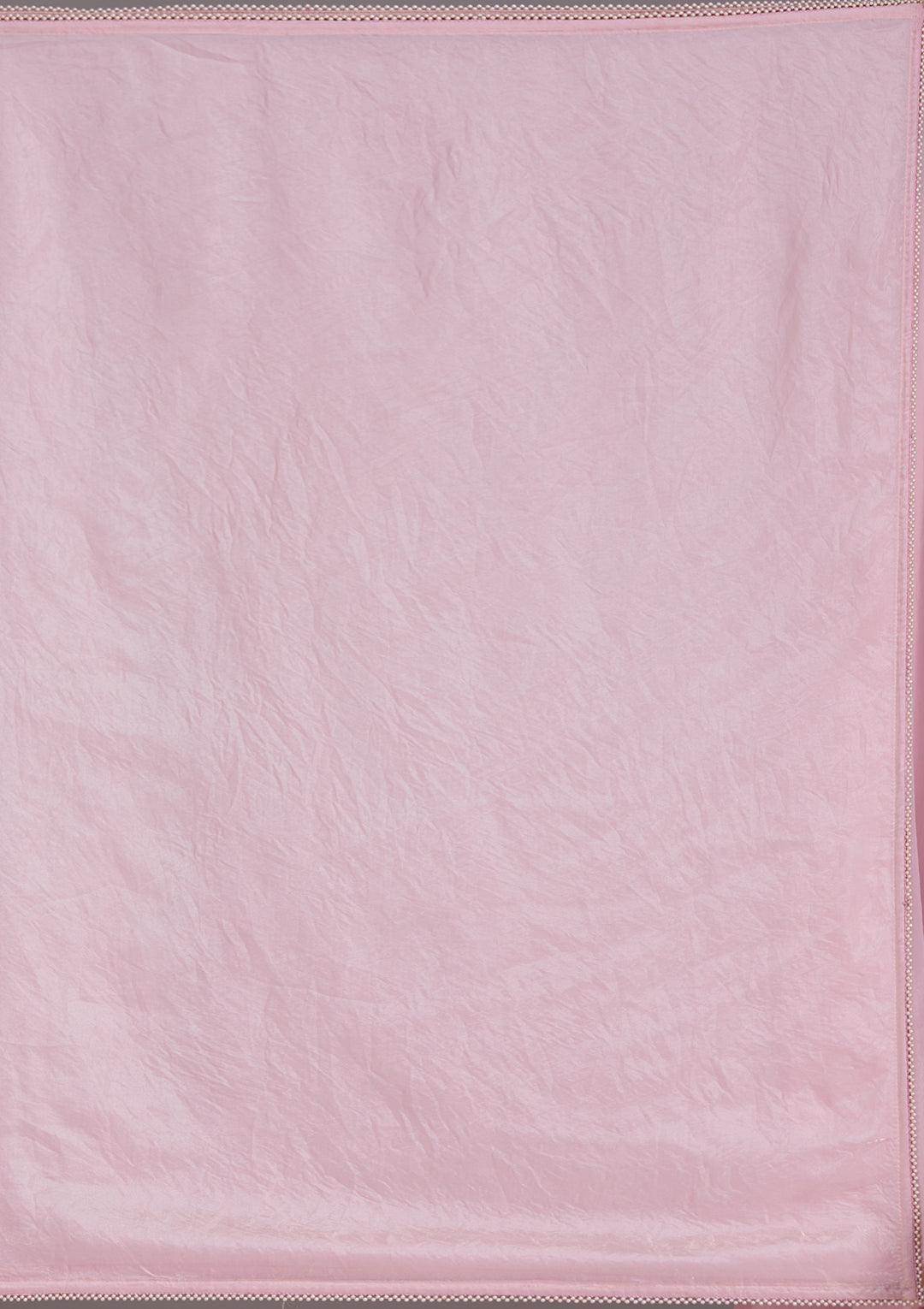 Baby Pink Pearlwork Tissue Saree