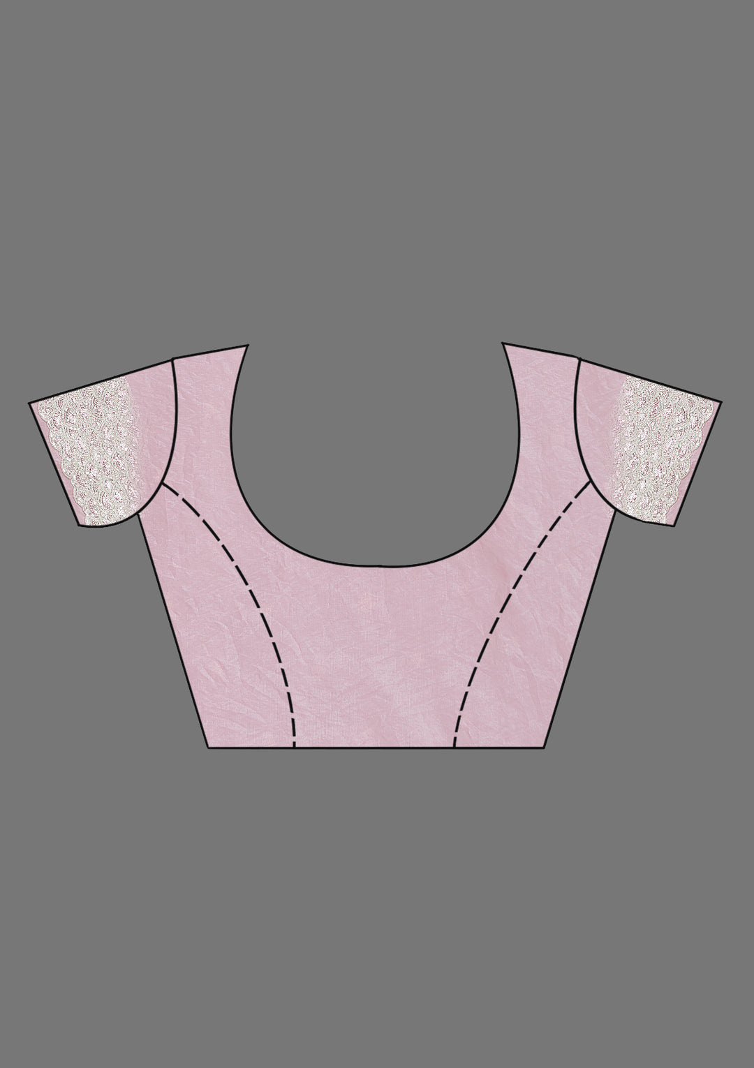 Baby Pink Pearlwork Tissue Saree