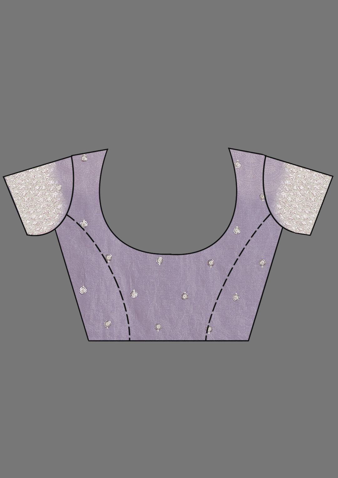 Lavender Pearlwork Tissue Saree
