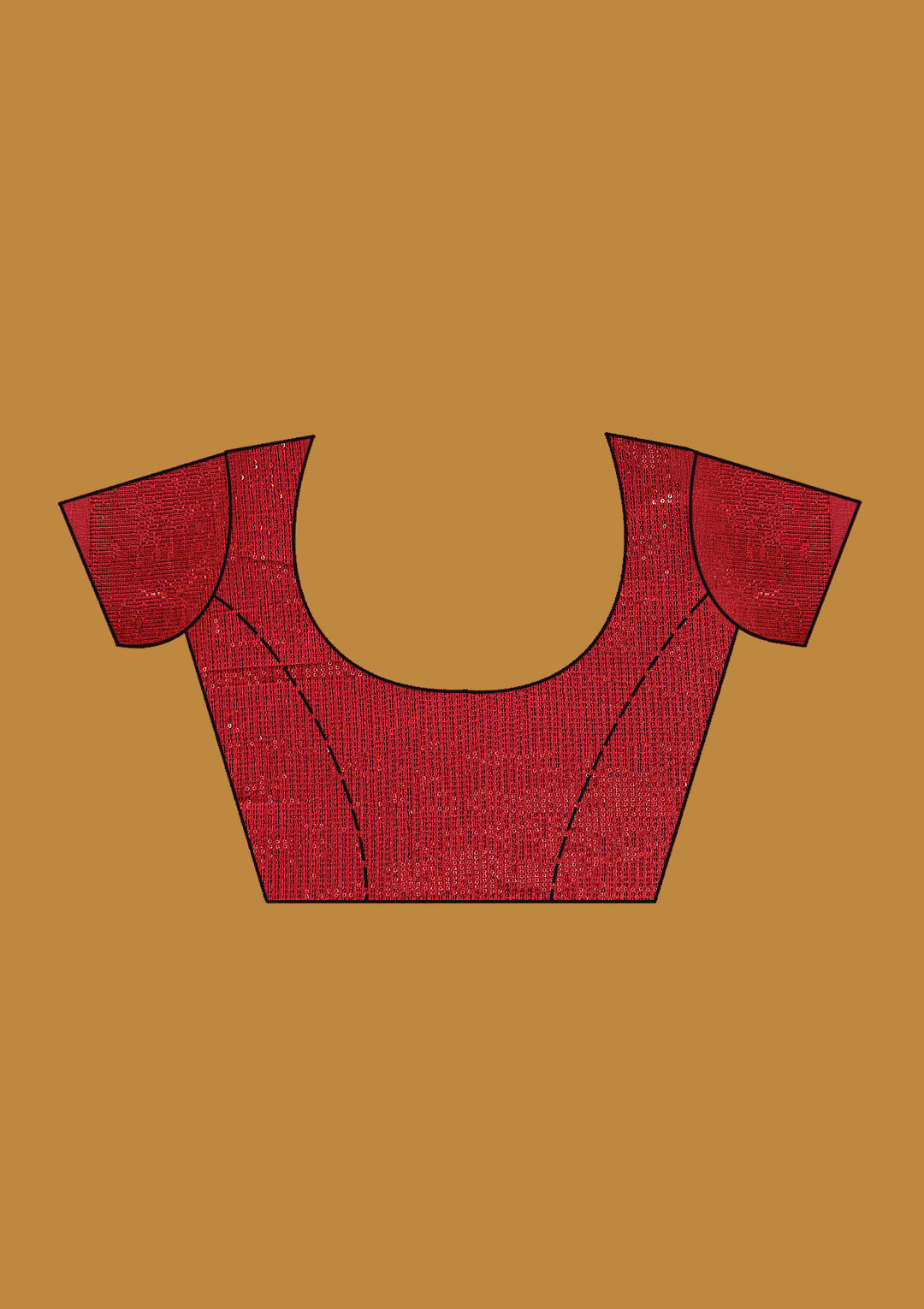 Maroon Sequins Net Saree