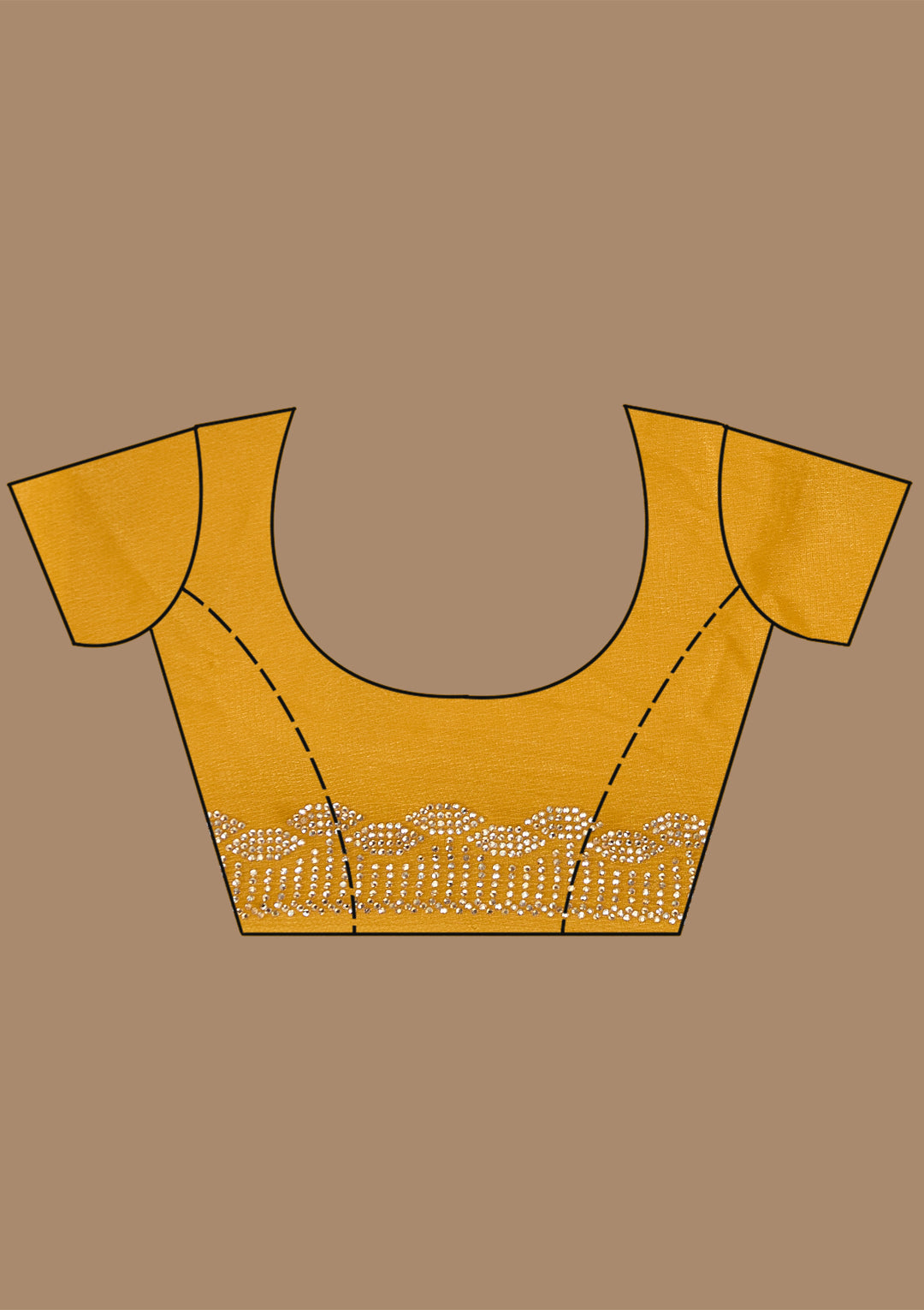 Yellow Tissue Floral Badla Saree With Matching Blouse Piece