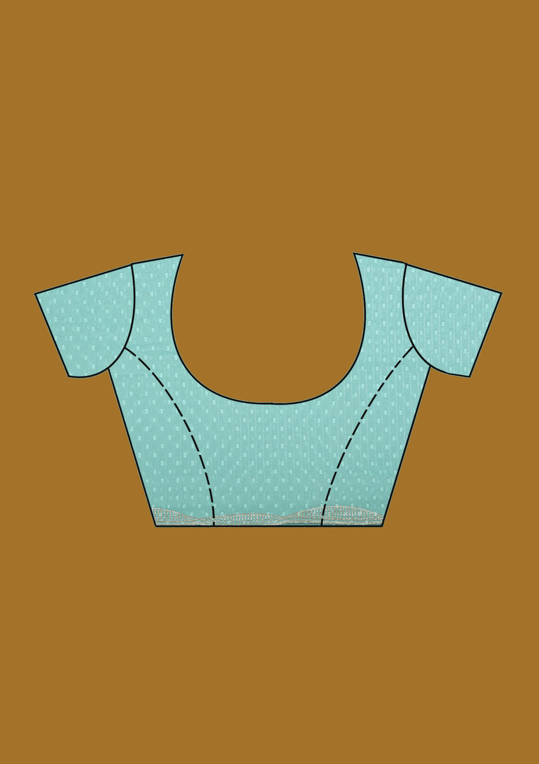 Sea Green Stonework (Silver) Chiffon Saree