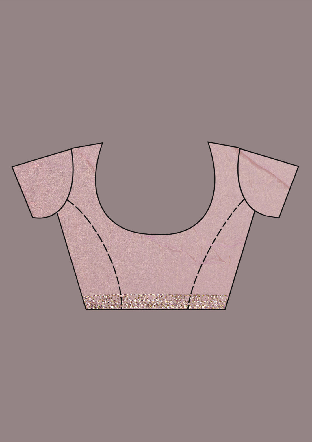 Lavender Tissue Gold Stonework Saree With Matching Blouse Piece