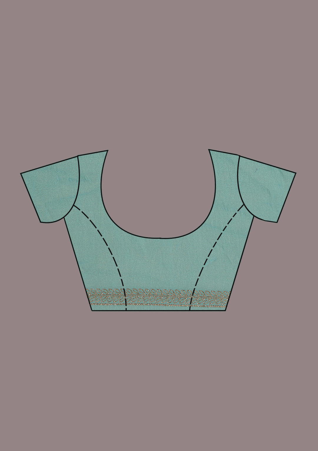 Sea Green Stonework (Gold) Tissue Saree