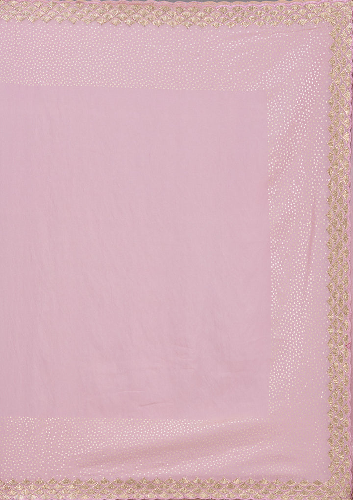 Lavender Sequins Tissue Saree