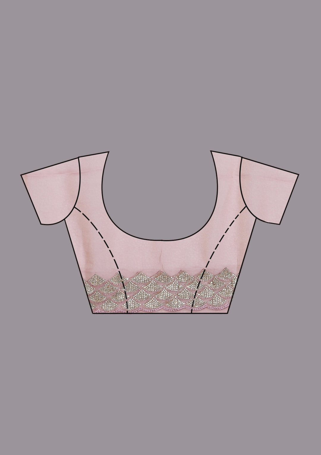 Lavender Sequins Tissue Saree