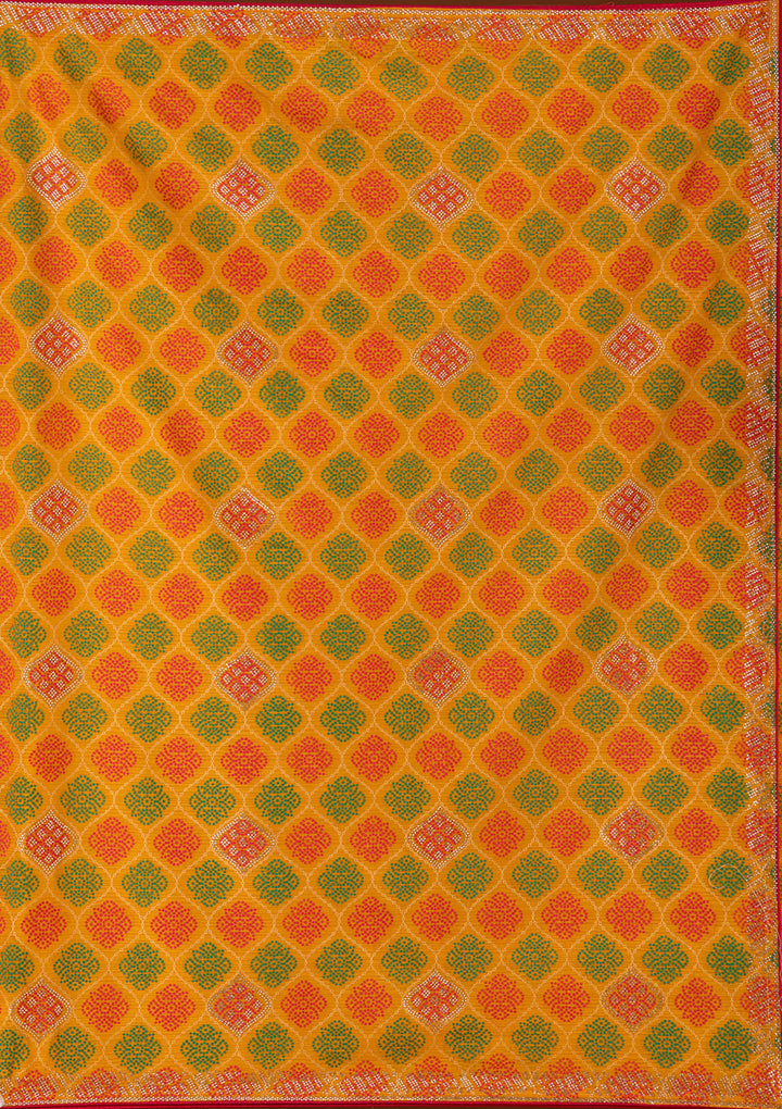 Mustard Stonework (Gold) Georgette Saree