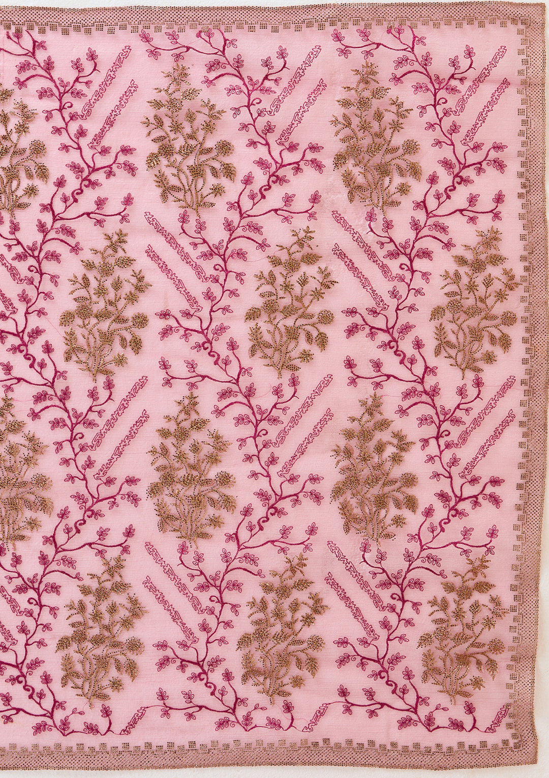 Wine Tissue Antique Zariwork Saree With Matching Blouse Piece