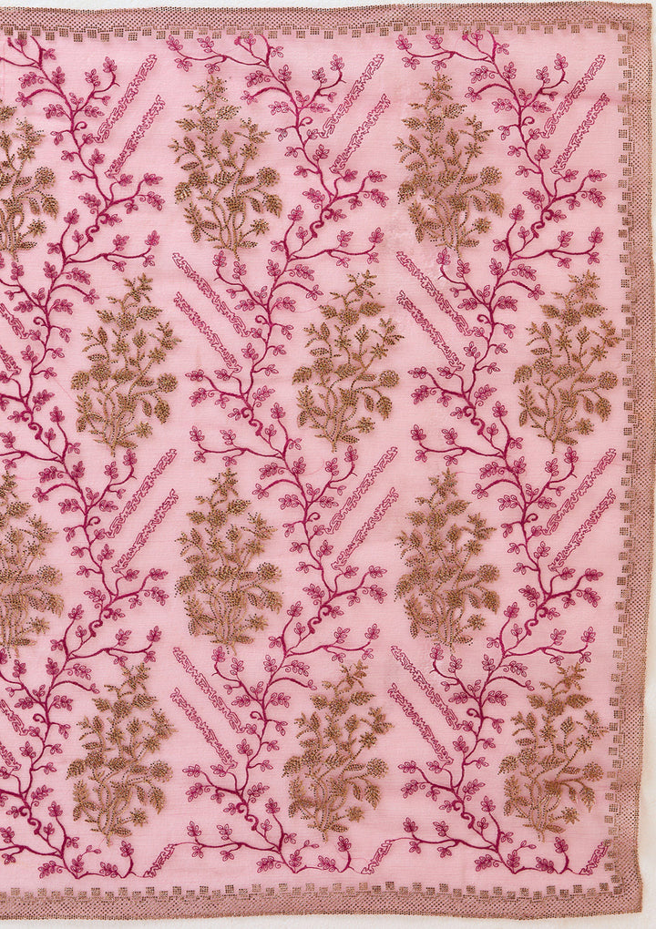 Wine Tissue Antique Zariwork Saree With Matching Blouse Piece