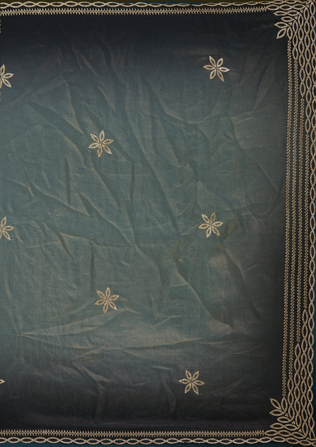 Gold Stonework (Gold) Tissue Saree