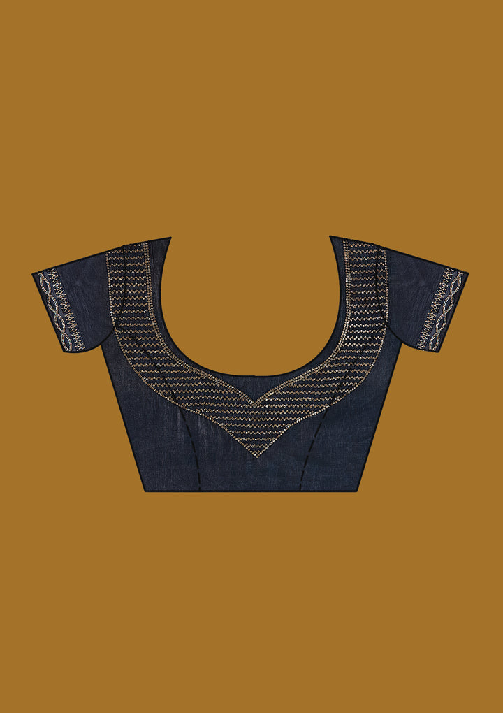 Gold Stonework (Gold) Tissue Saree